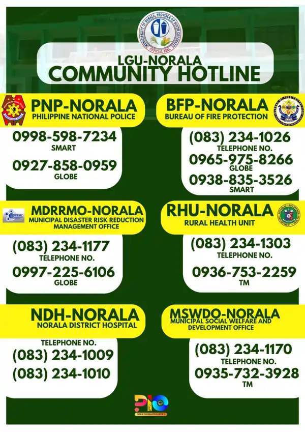 norala emergency hotlines